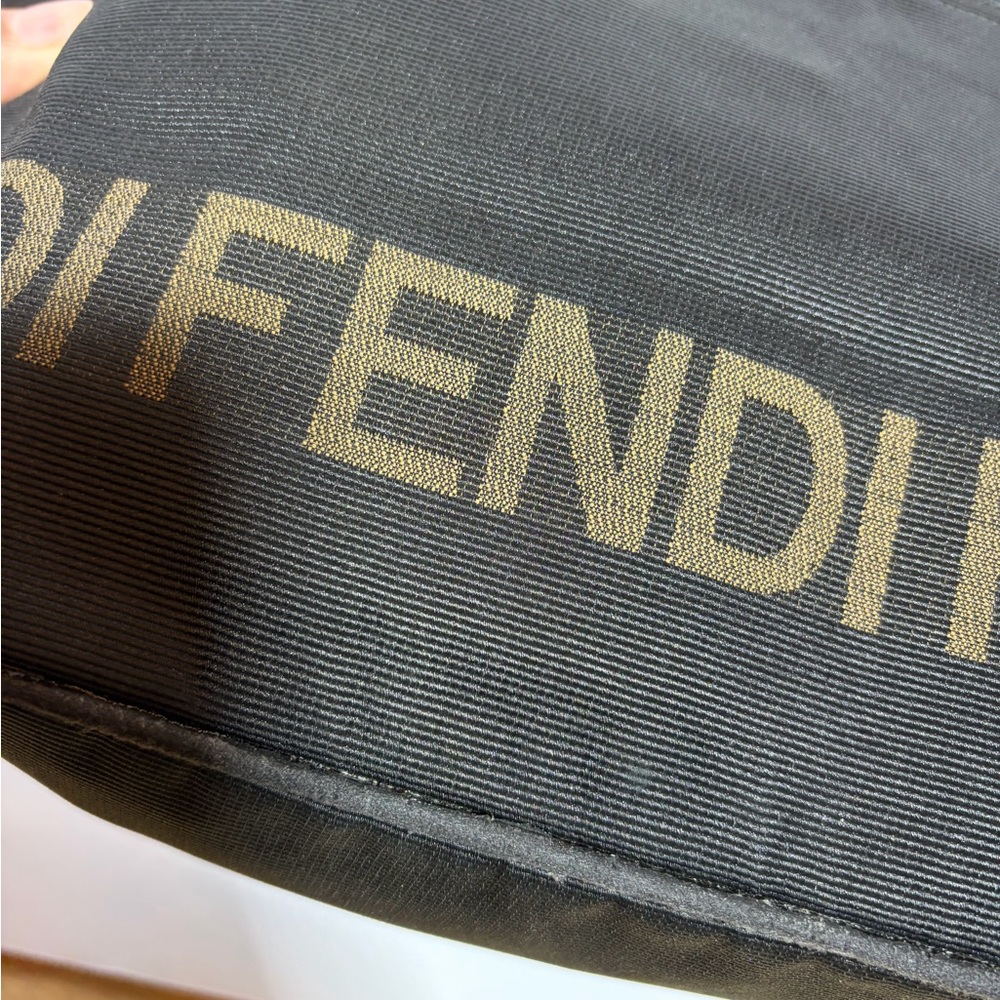 Fendi Black Tote with Brown Lettering - Picture 10 of 15